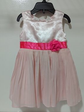 SZ 9/12 Mo Koala Kids Infant Girl's Sleeveless Light Pink Satin Bodice Dress